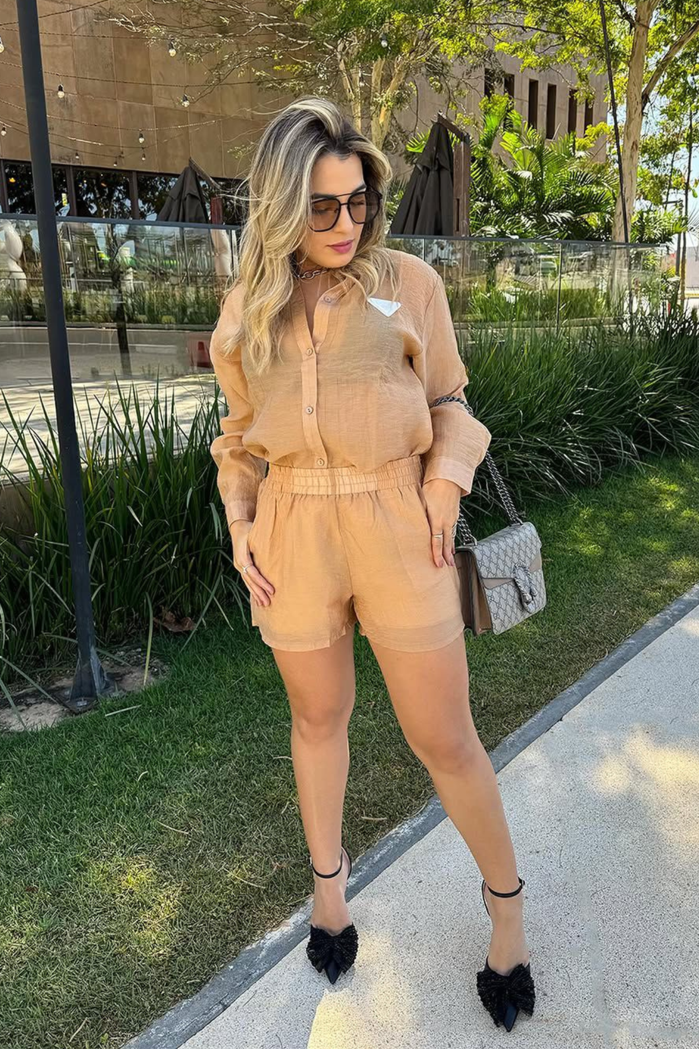 Conjunto Prada Bege