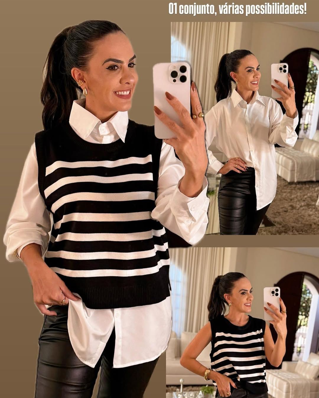 Conjunto Camisa + Colete: Uma Peça, Múltiplas Possibilidades de Estilo!